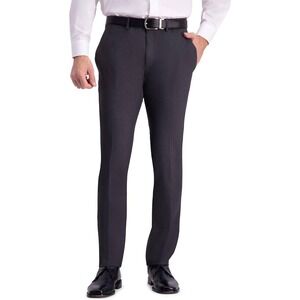 Reaction Kenneth Cole Dress Pants 34x29 Men Stretch Classic Fit Charcoal Heather